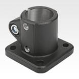 Linear actuator connector clamps base