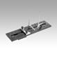 Clamping plate, aluminium 
with spring finger and V-block