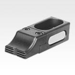 Toe stops, steel, adjustable, stepped with serrated jaw face