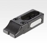Toe stops, steel, adjustable, stepped with ground jaw face
