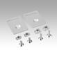 Connector plates with slots for LED lamps