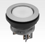 Push button switch, illuminated, installation version, Ø 22.3 mm 
flat-tag plug, compact