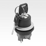 Lockable switch, snap-action, installation version, Ø 22.3 mm,
flat tab connection, compact