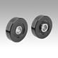 Guide rollers, plastic, cylindrical without pins