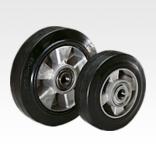 Wheels - rubber tyres on die-cast aluminium rims