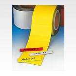 Magnetic labels on a roll, perforated