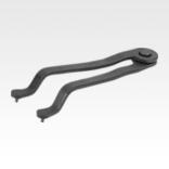 Face pin spanner adjustable, cranked