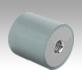 Rubber buffers stainless steel type C cylindrical with internal thread both sides, grey