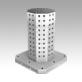 Clamping towers, grey cast iron, 8-sided, with grid holes
