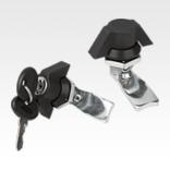 Quarter-turn locks with wing grip