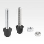 Clamping spindles with vulcanized neoprene thrust pad