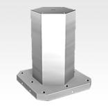 Clamping towers, grey cast iron, 6-sided, with pre-machined clamping faces