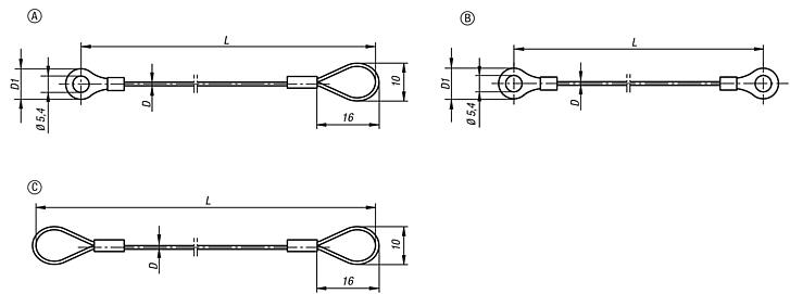 Retaining cables