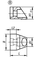 Upper standard clamping jaws, Form B