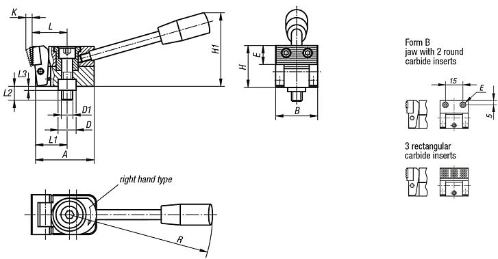 Side clamps, Form B