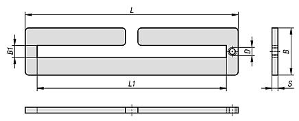 Plate, steel open