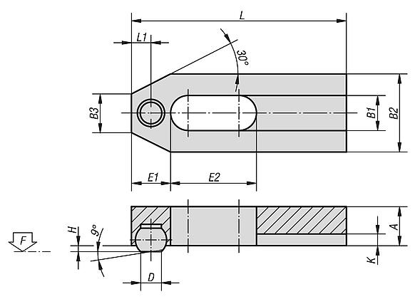 Clamp straps with flattened ball