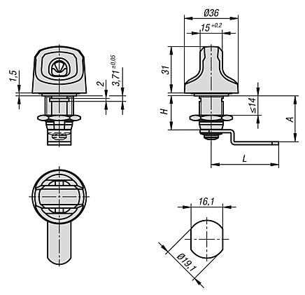Quarter-turn locks free-turning