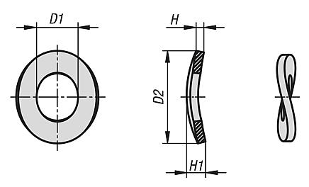 Spring washers DIN 137 B