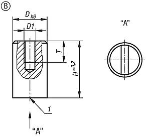 Magnets deep pot NdFeB, Form B