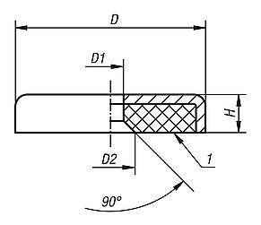 Magnets shallow pot with countersink NdFeB