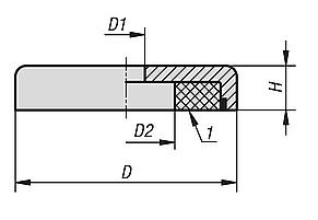 Magnets shallow pot with counterbore SmCo with stainless-steel housing