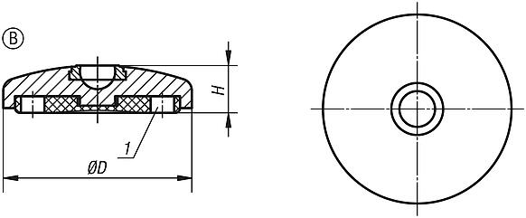 Swivel feet plates, Form B