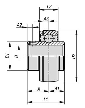 Insert bearing MUC stainless steel