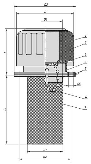 Filler necks steel with mounting flange