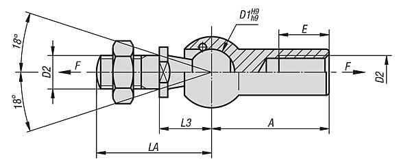 Axial jointssimilar to DIN 71802
