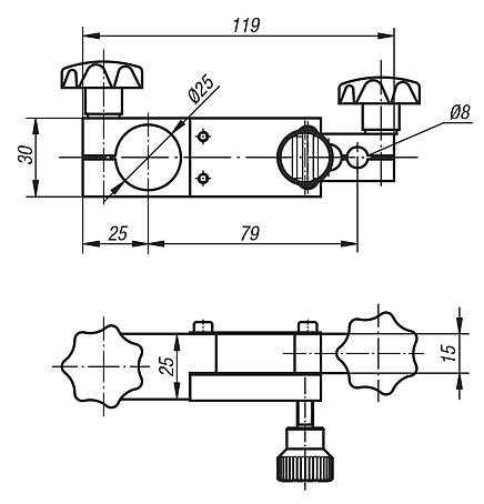 Dial gauge holderswith fine adjustment