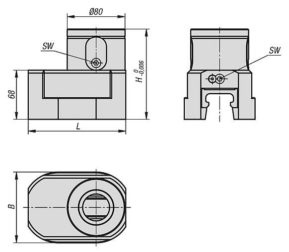 UNILOCK 5-axis basic module VARIO system size 80 mm