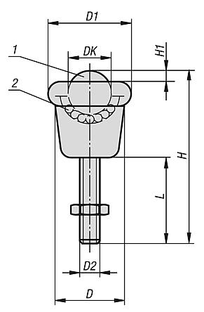 Ball transfer units with stud stainless steel