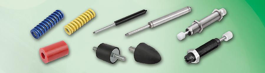 Gas springs and buffer elements